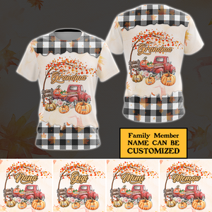 Personalized Grandma's Little pumpkins All Over Print T-shirt Tank Top Zip Hoodie Pullover Hoodie