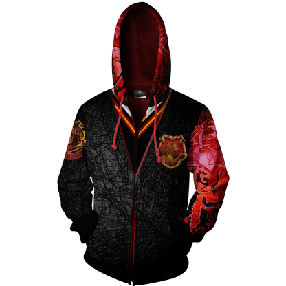 Gryffindor House Harry Potter New Zip Up Hoodie