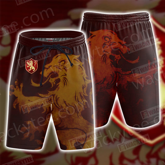 House Lannister Game Of Thrones 3D Beach Shorts