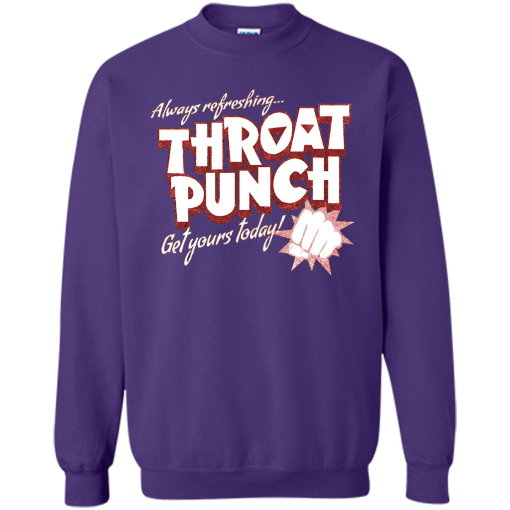 Distressed Refreshing Throat Punch Get Your Today T-Shirt Purple