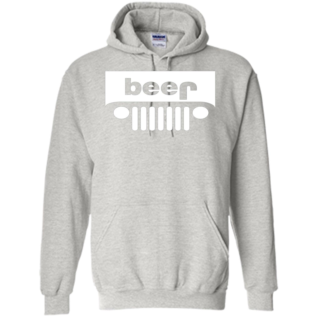 Funny Drinking T-shirt Adult Beer Jeep Ash