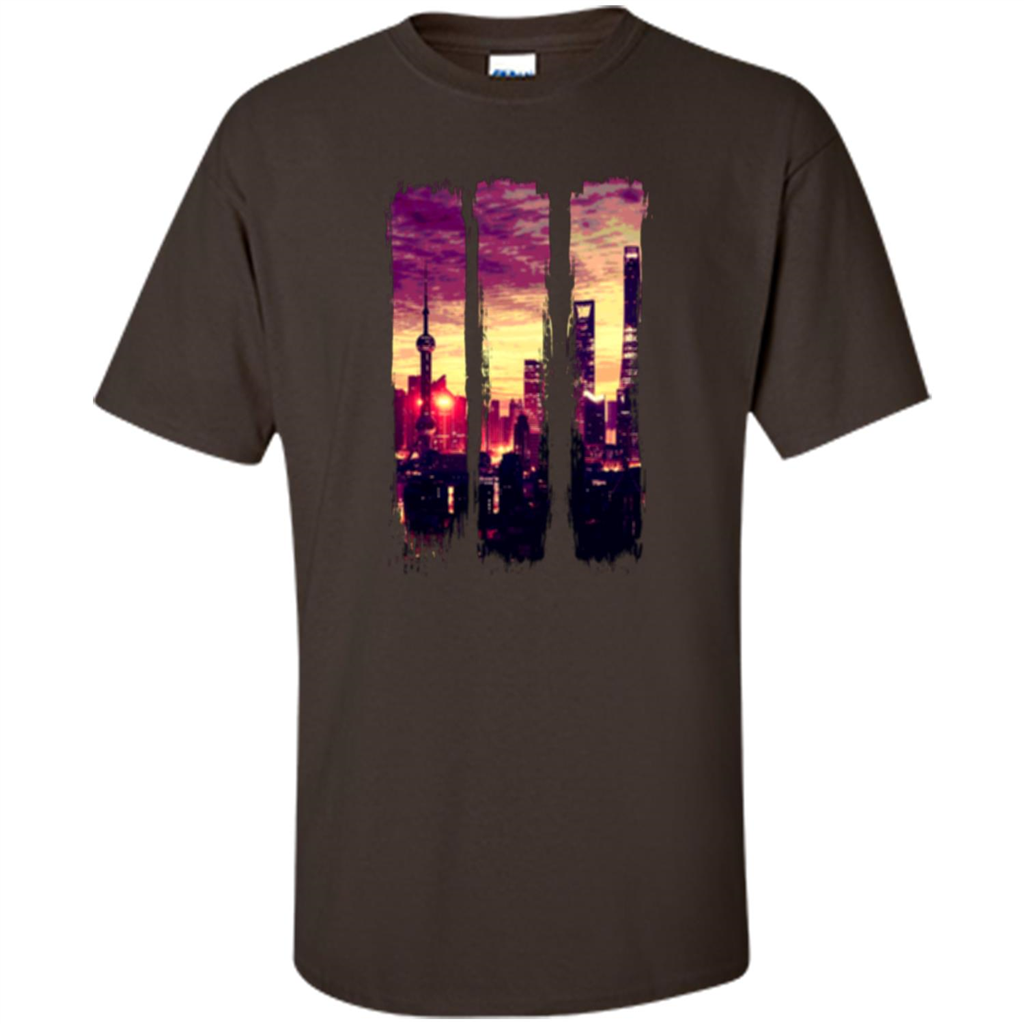 Sunset City T-shirt Dark Chocolate