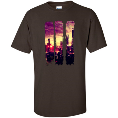 Sunset City T-shirt Dark Chocolate