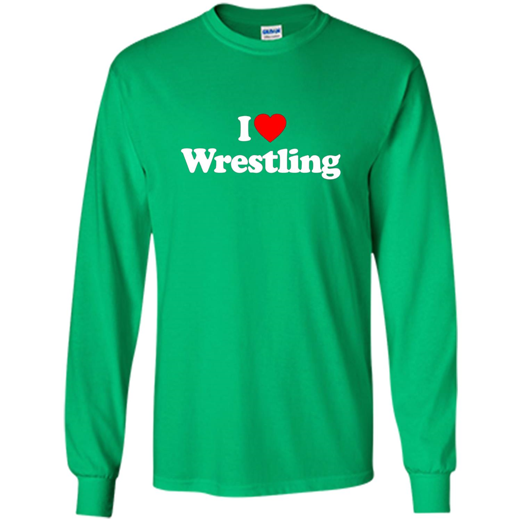 I Love Wrestling T-shirt Irish Green