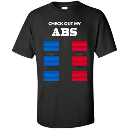 Funny Engineer T-shirt Check Out My Abs Black
