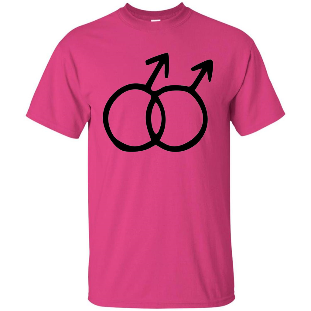 Gay Pride Male Sign T-shirt Simple LGBT Ally Bear Otter T-shirt Heliconia
