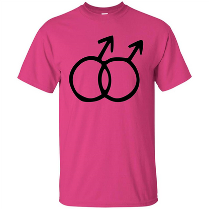 Gay Pride Male Sign T-shirt Simple LGBT Ally Bear Otter T-shirt Heliconia