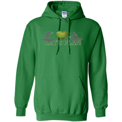 Funny Tennis T-shirt Let's Play Tennis T-shirt Irish Green