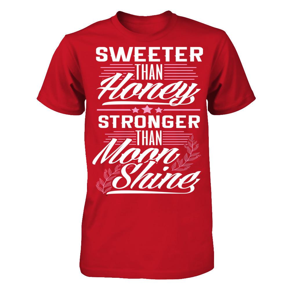 Sweeter Than Honey, Stronger Than Moon Shine Gildan - Short Sleeve Tee Red