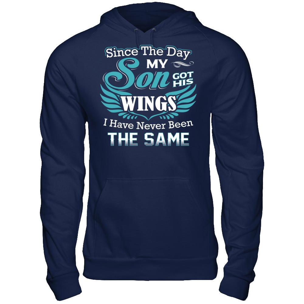 Since The Day My Son Got His Wings I Have Never Been The Same Gildan - Pullover Hoodie Navy