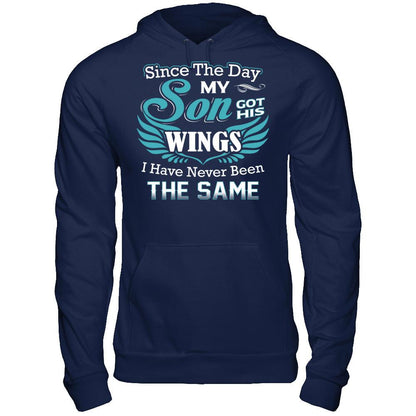 Since The Day My Son Got His Wings I Have Never Been The Same Gildan - Pullover Hoodie Navy