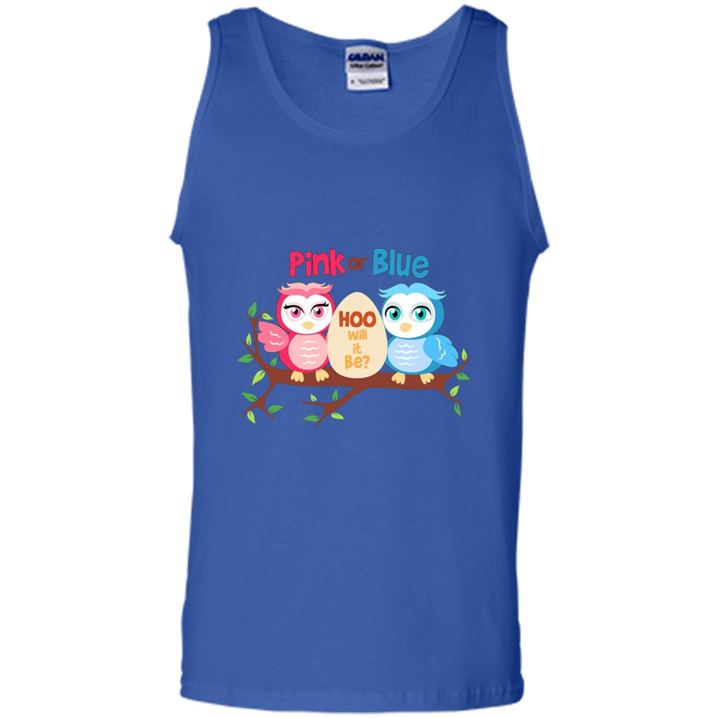 Pregnancy T-shirt Owl Pink Or Blue Hoo Will It Be Royal