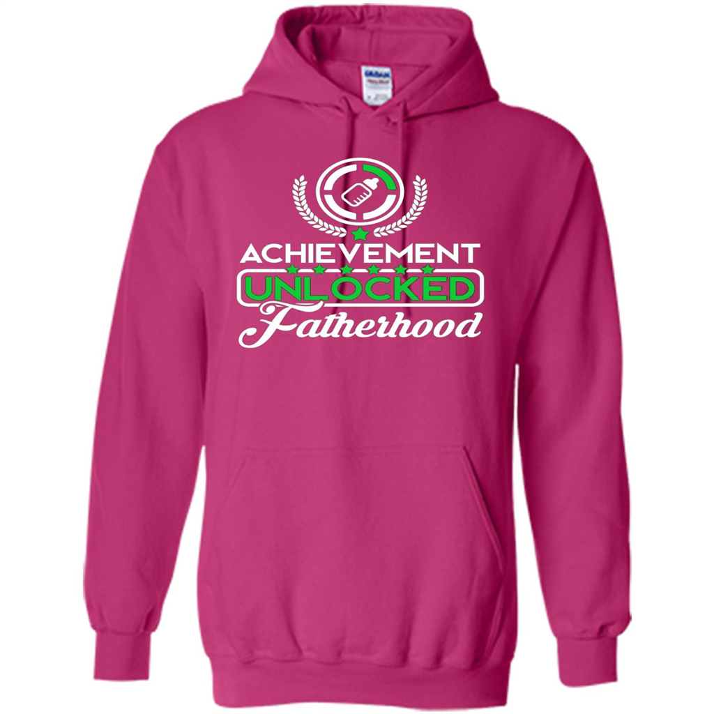 First Father's Day T-shirt Achievement Unlocked Fatherhood Heliconia