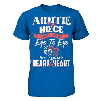 Auntie And Niece - Not Always Eye To Eye But Always Heart To Heart T-shirt Gildan - Short Sleeve Tee Royal