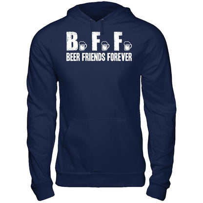 BFF, Beer Friends Forever T-shirt Gildan - Pullover Hoodie Navy