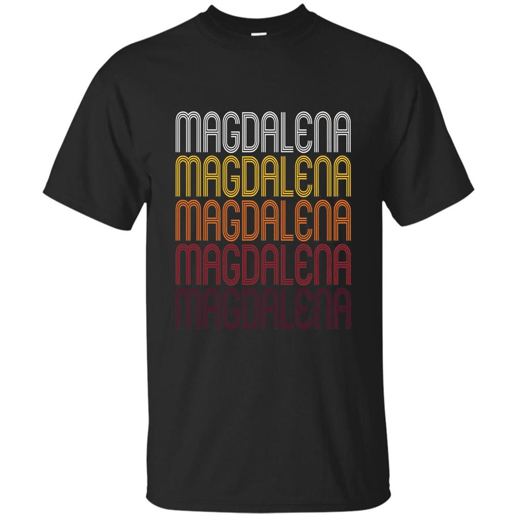 Magdalena Retro Wordmark Pattern T-shirt Black