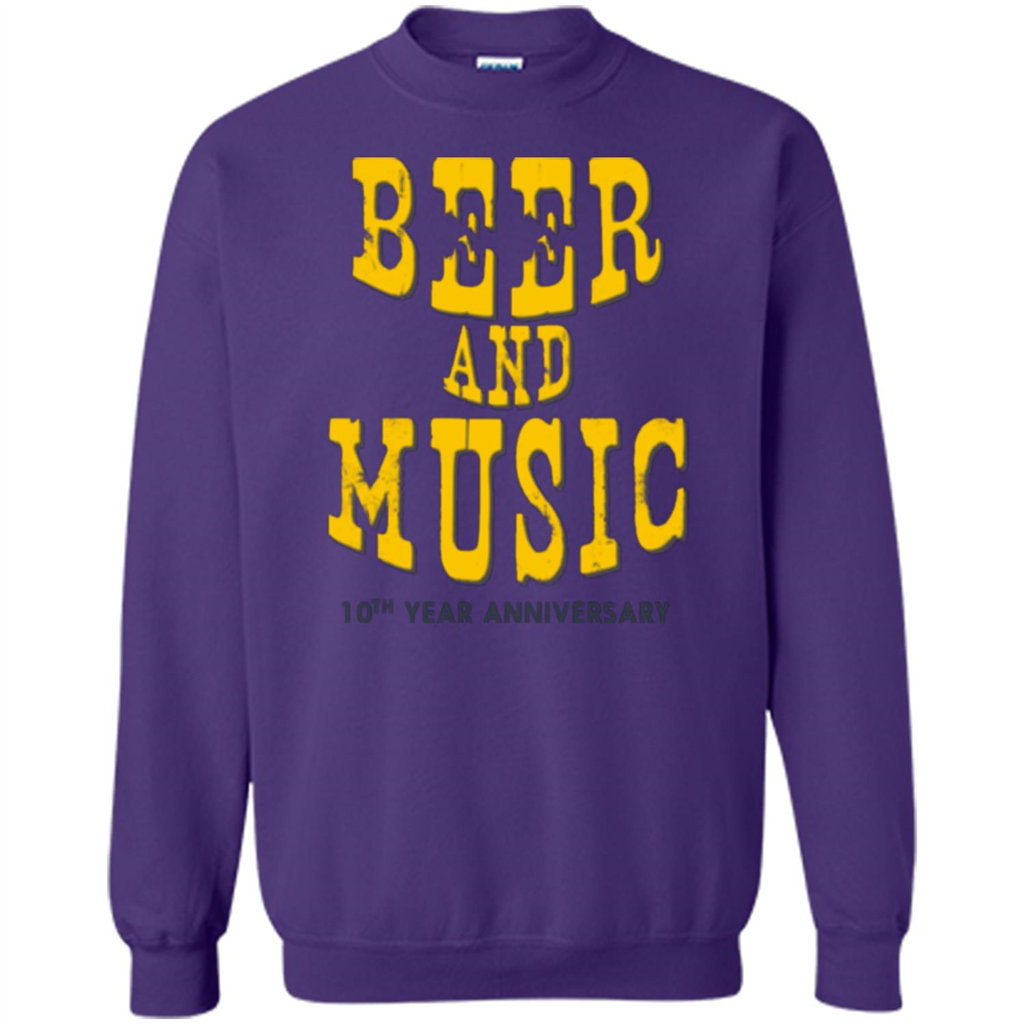 Beer And Music 10th Year Anniversary T-shirt Purple