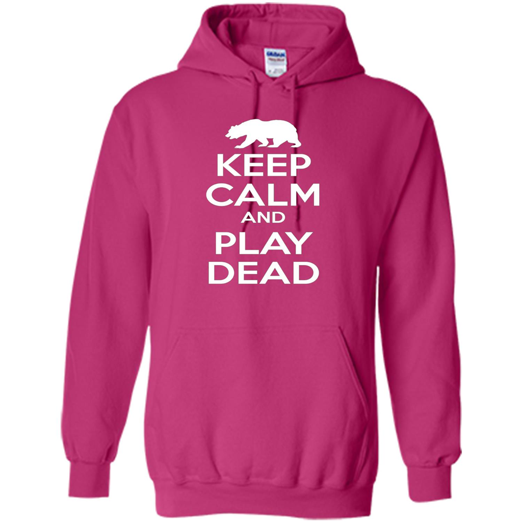 Keep Calm and Play Dead Bear T-shirt Heliconia