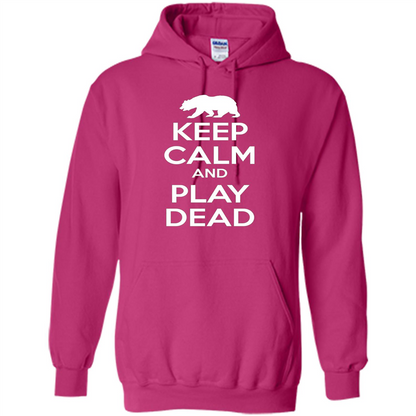 Keep Calm and Play Dead Bear T-shirt Heliconia