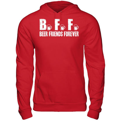 BFF, Beer Friends Forever T-shirt Gildan - Pullover Hoodie Red