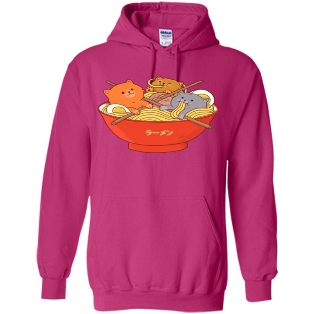 Ramen Noodles And Cats T-shirt Heliconia
