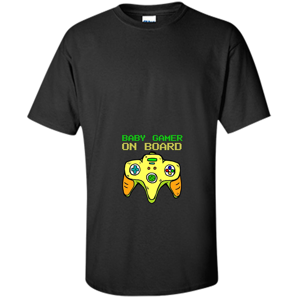 Pregnancy & Birth T-shirt Baby Gamer On Board Black