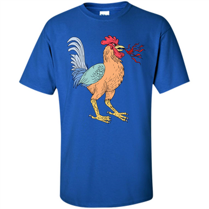 Basan Breathing Fire Drawing T-Shirt Royal