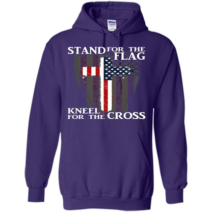 Stand For The Flag Kneel For The Cross T-Shirt Purple