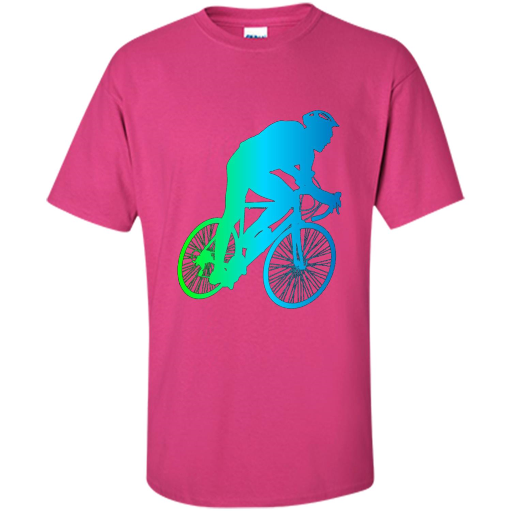 Bike Rider T-shirt Colorful Bicycle Biking Lover T-shirt Heliconia