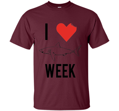 I Love Shark Shirt shirt Maroon