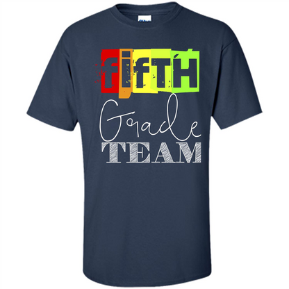Fifth Grade Team T-shirt School Day T-shirt Navy