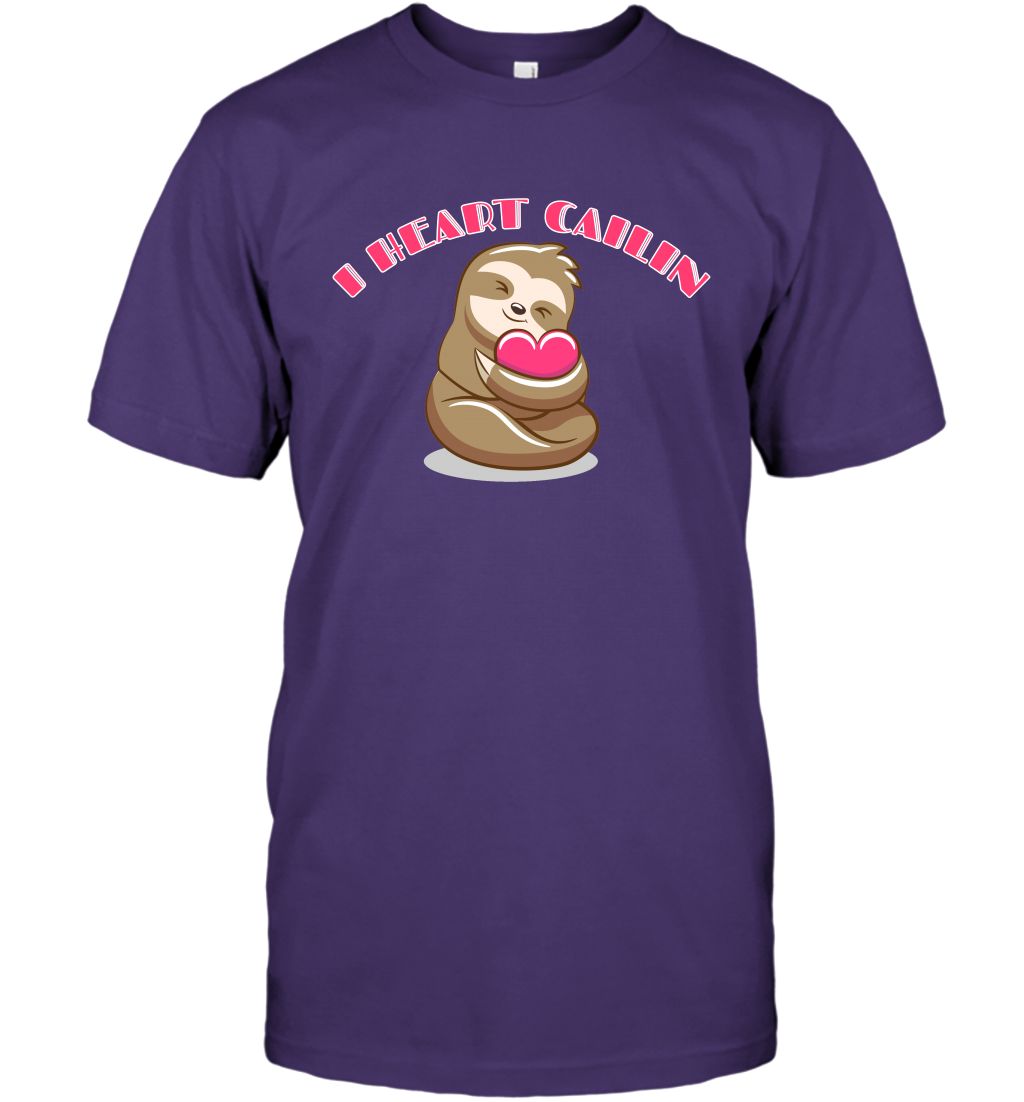 I Heart Cailin Sloth Shirt T-Shirt T-Shirt Purple