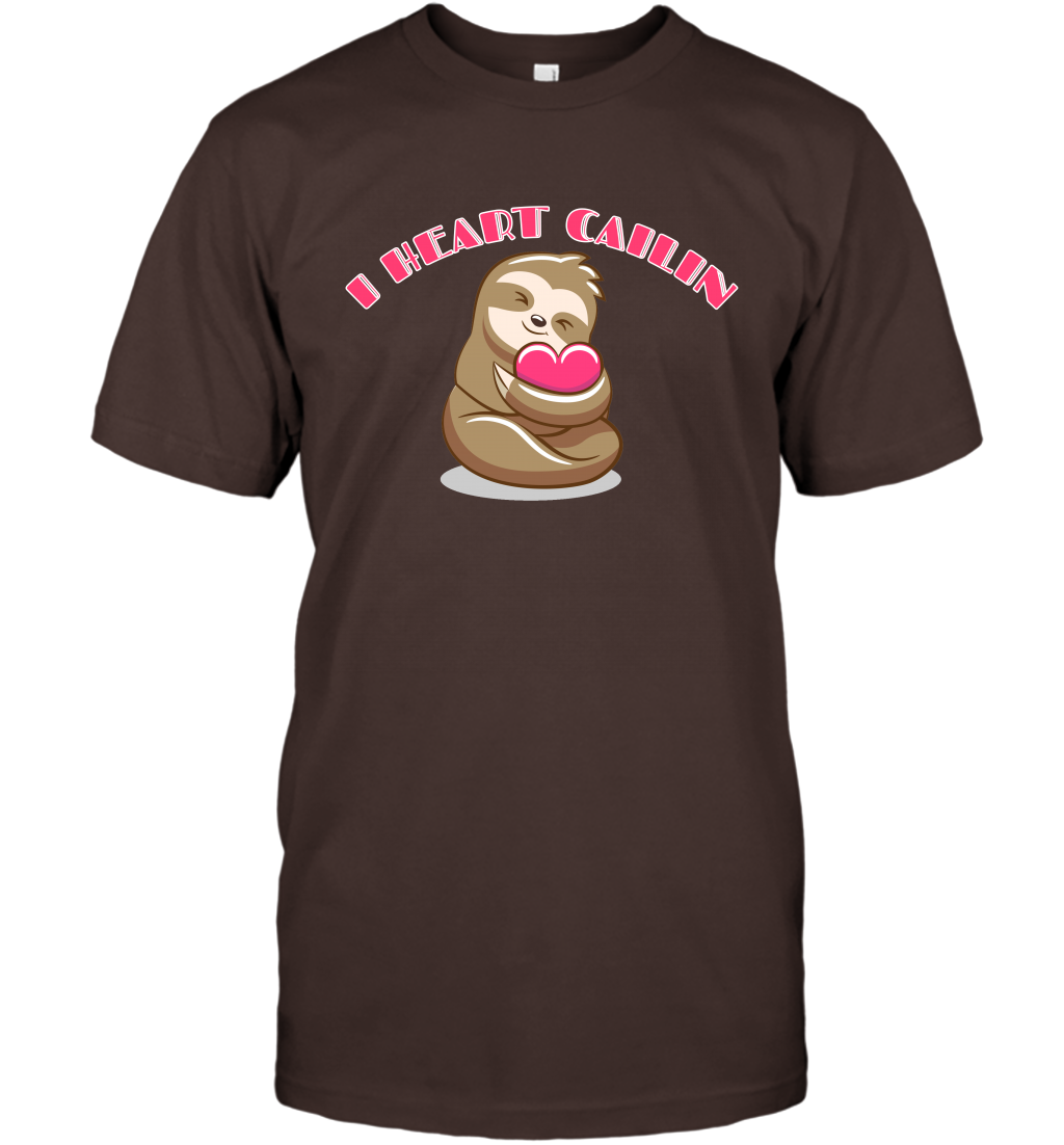 I Heart Cailin Sloth Shirt T-Shirt T-Shirt Dark Chocolate