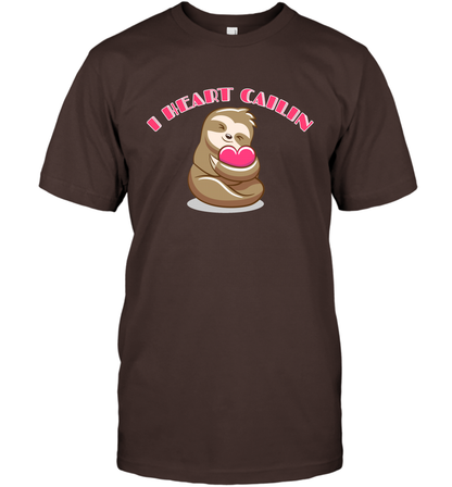 I Heart Cailin Sloth Shirt T-Shirt T-Shirt Dark Chocolate