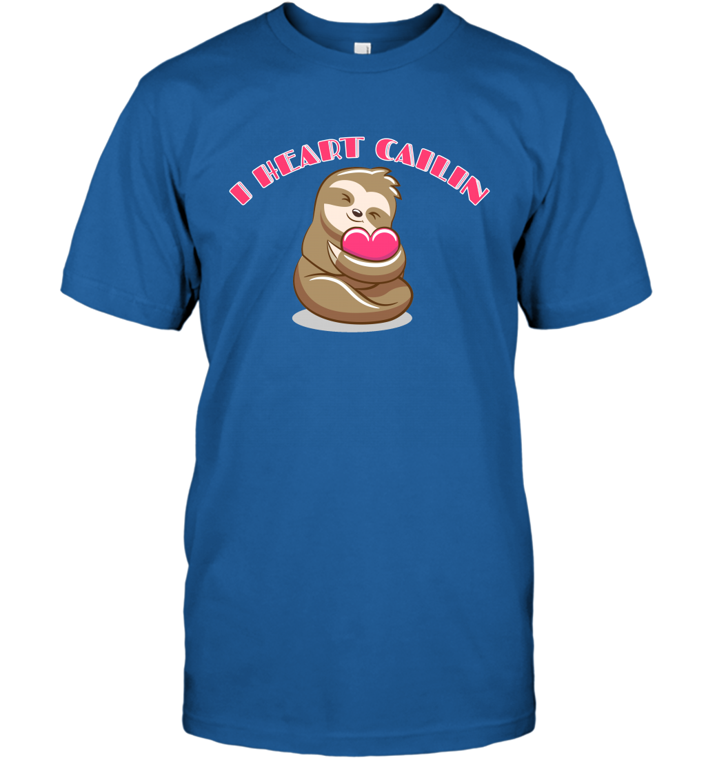 I Heart Cailin Sloth Shirt T-Shirt T-Shirt Royal