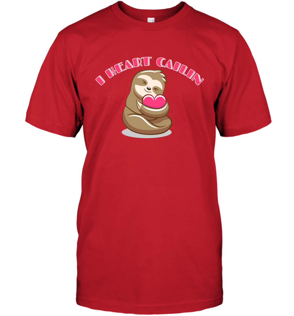 I Heart Cailin Sloth Shirt T-Shirt T-Shirt Red