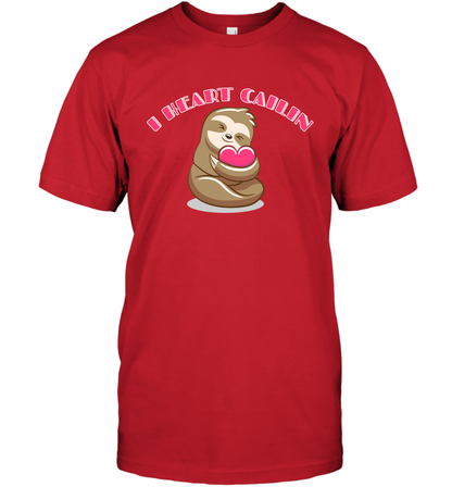 I Heart Cailin Sloth Shirt T-Shirt T-Shirt Red