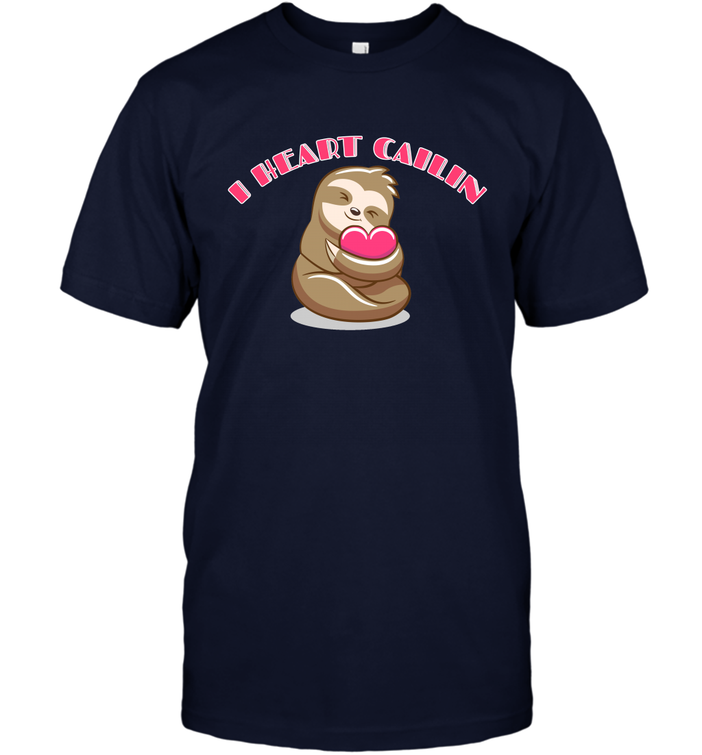 I Heart Cailin Sloth Shirt T-Shirt T-Shirt Navy