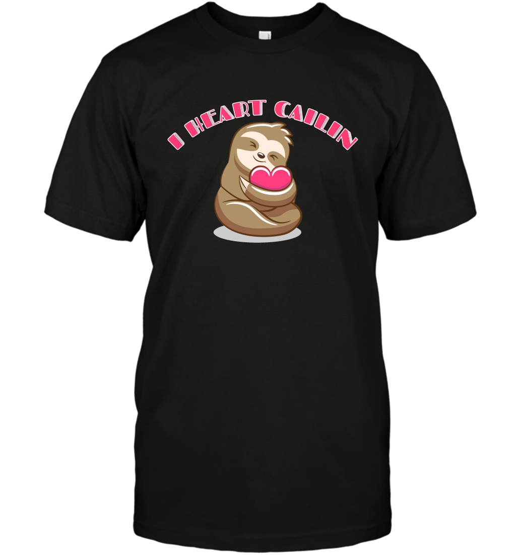 I Heart Cailin Sloth Shirt T-Shirt T-Shirt Black
