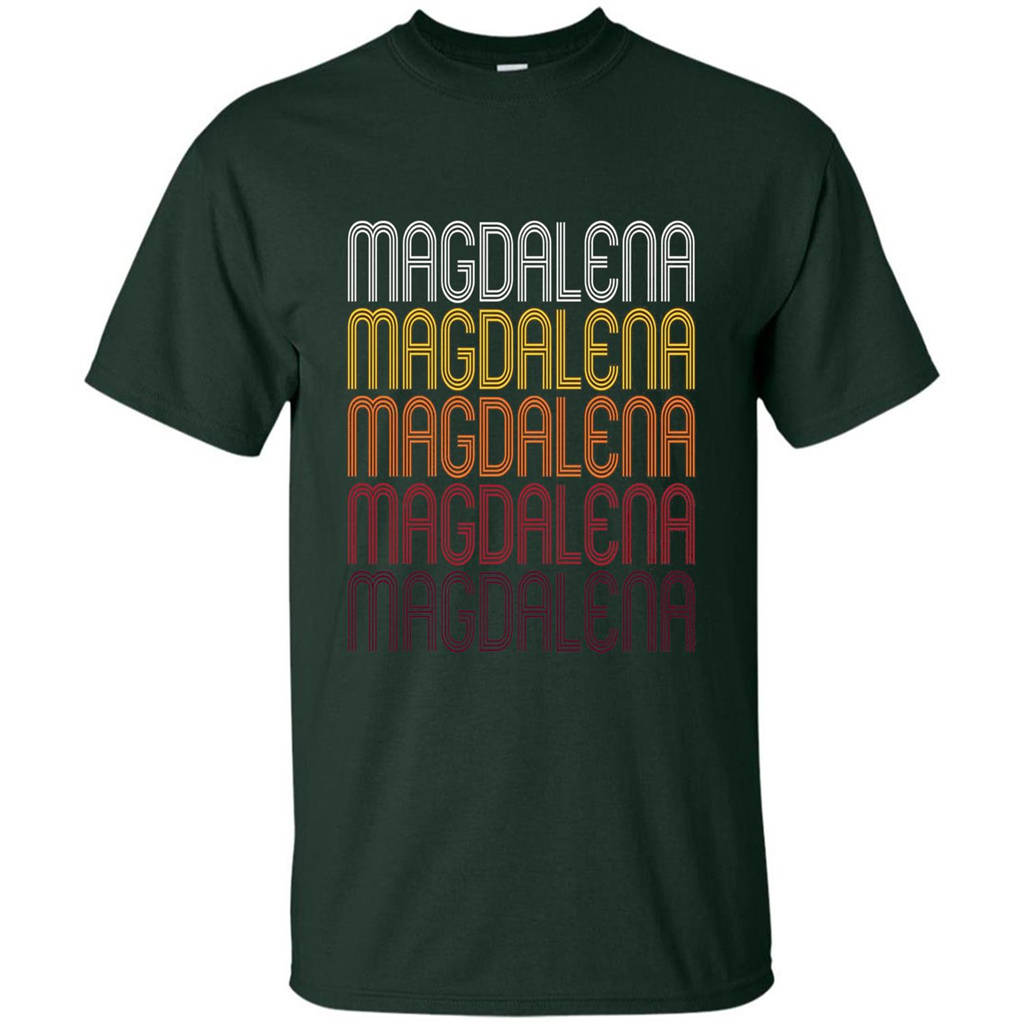 Magdalena Retro Wordmark Pattern T-shirt Forest Green