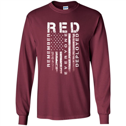 Red Friday - Remember Everyone Veteran Deployed T-shirt Maroon