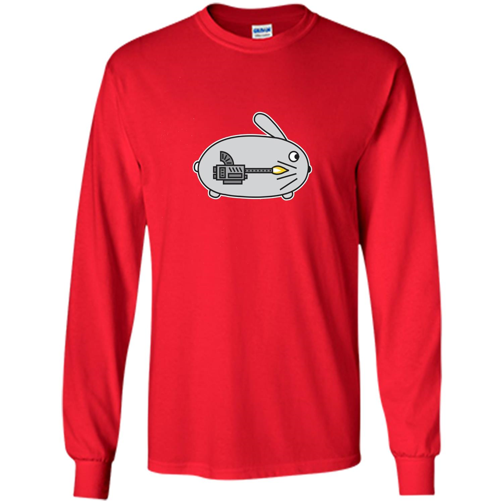 Bunny vs Dinosaur T-shirt Red