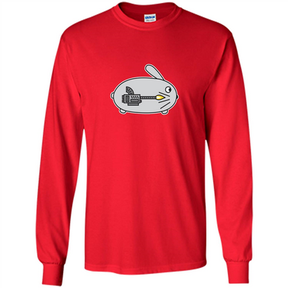Bunny vs Dinosaur T-shirt Red