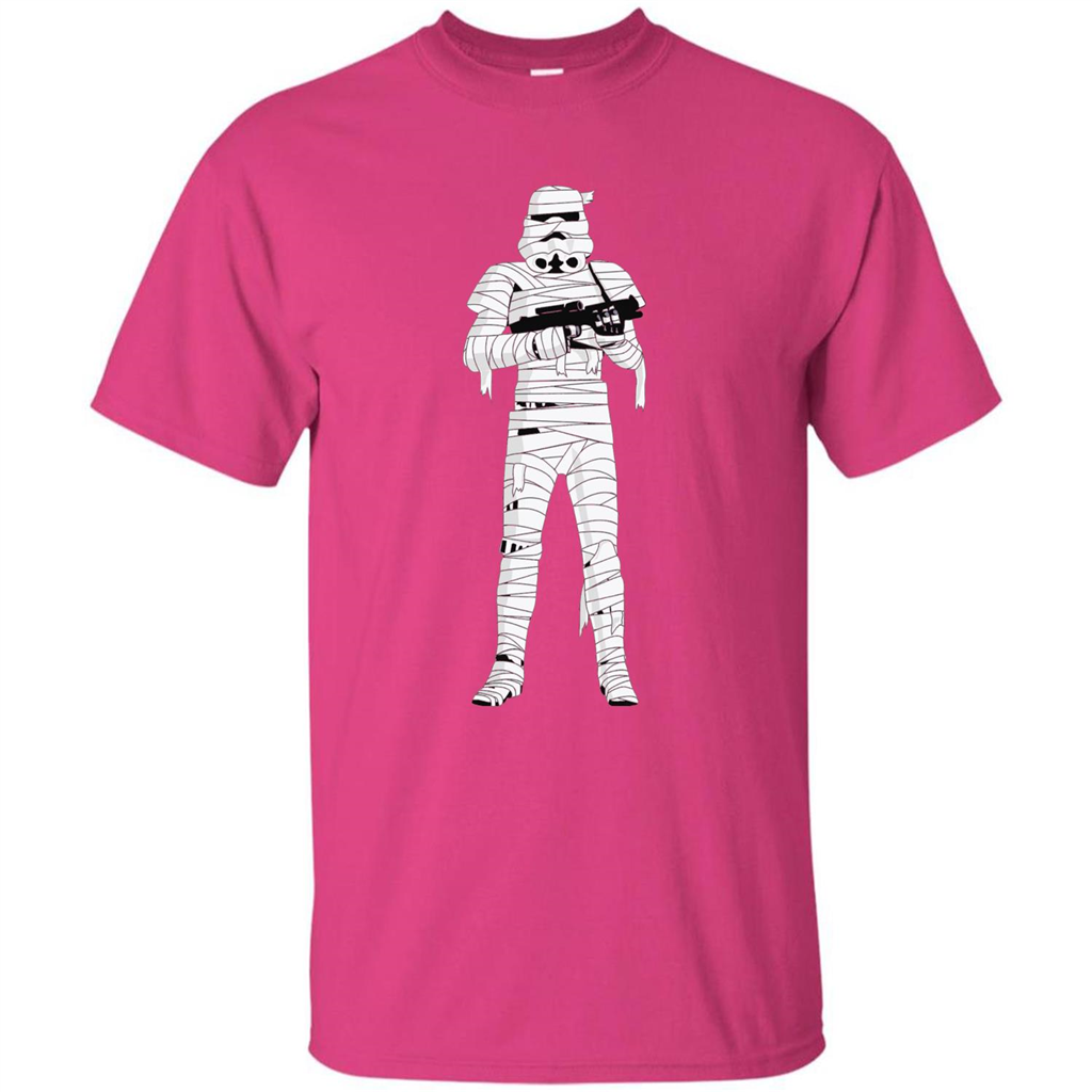 Stormtrooper Mummy Wraps Halloween T-Shirt Heliconia