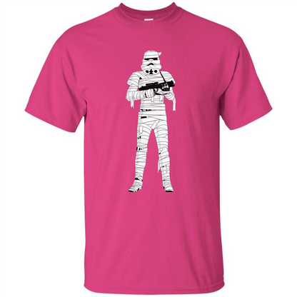 Stormtrooper Mummy Wraps Halloween T-Shirt Heliconia