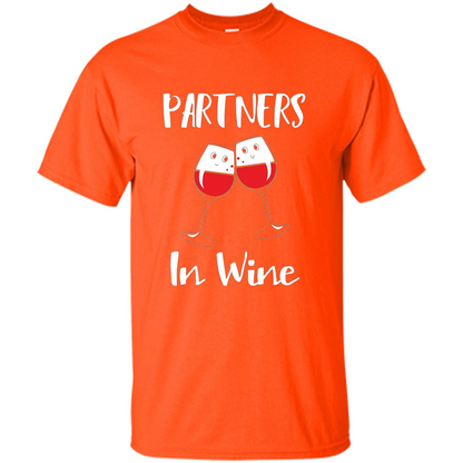 Wine Party T-shirt Partners In Wine T-shirt Orange
