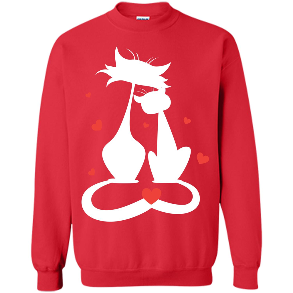 Cat Lover T-shirt Cat Couples Red