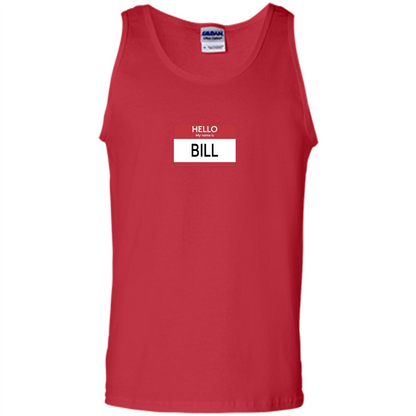 Hello My Name Is Bill Name Tag T-Shirt Red