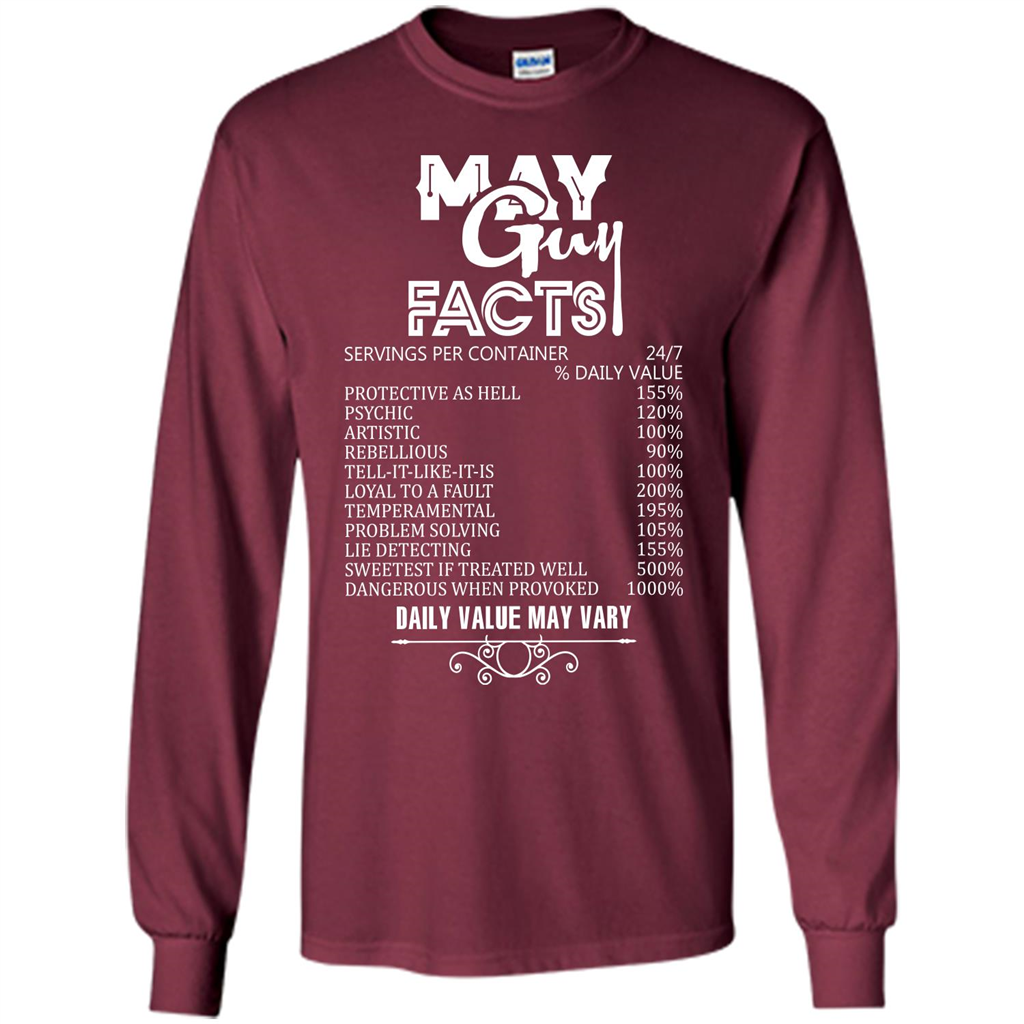 May Guy Facts T-shirt Maroon