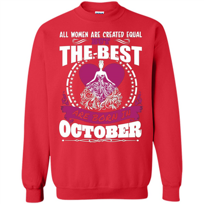 The Best Women Are Born In October T-shirt Red